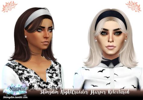 Nightcrawler S Harper Hair Retextured ~ Shimydim Sims 4 Hairs