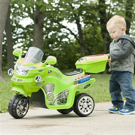 Ride On Toy 3 Wheel Motorcycle Trike For Kids By Hey Play Battery
