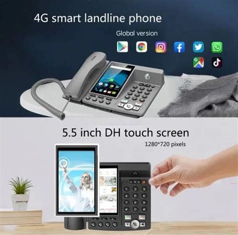Grey Smart Lte 4g Fixed Wireless Landline Android 60 With 4g Sim