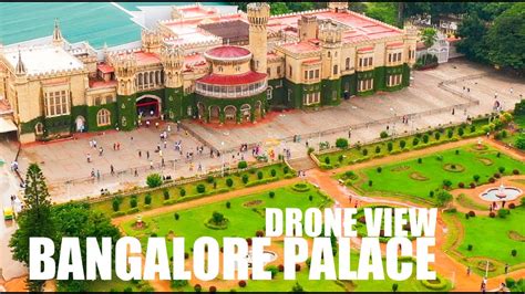 Bangalore Palace Drone View Royal Bengaluru Aramane Beautiful Aerial