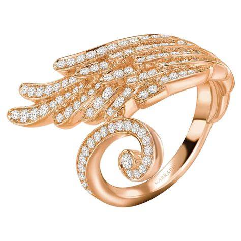 garrard wings embrace 18 karat rose gold and white diamond wrapped wing at 1stdibs
