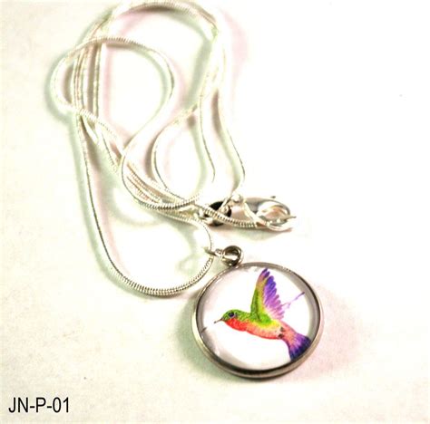 Hummingbird Pendant On A Chain Necklace For Women And Teens