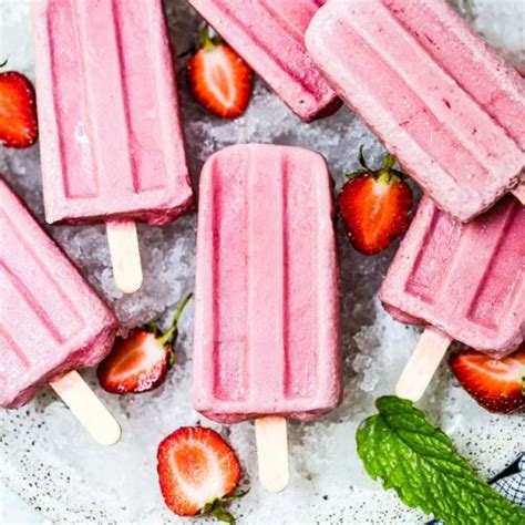 4 Ingredient Strawberry Coconut Milk Popsicles Vegan Foolproof Living