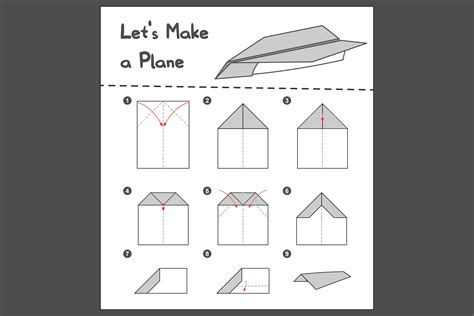 Paper Airplane Instructions Origami Gráfico Por Jiari · Creative Fabrica
