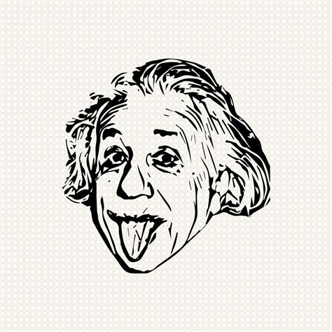 Albert Einstein Svg Silhouette Cricut Etsy Uk