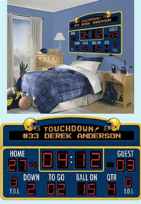 Football Scoreboard Peel And Stick Wall Mural Wall Sticker Outlet