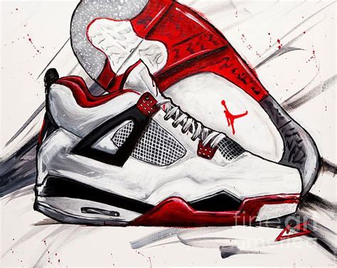 My Favorite Jordans Retro Iv Sneaker Art Nike Art Sneakers Sketch