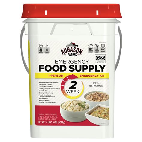 When gathering food supplied for emergency preparedness, there are several more questions that you need to ask. Augason Farms 2-Week 1-Person Emergency Food Supply Kit 14 ...