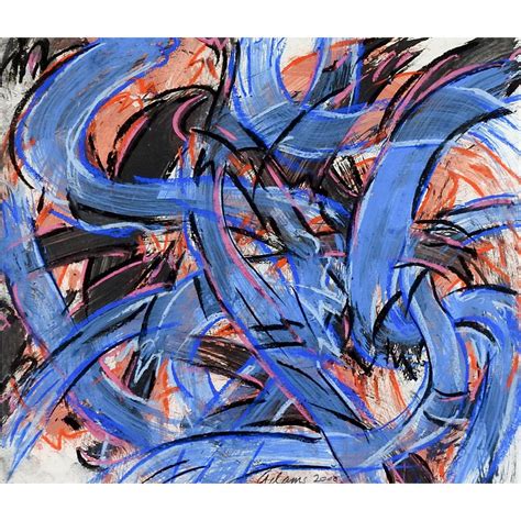 Abstract Blue And Pink Painting On Paper Chairish