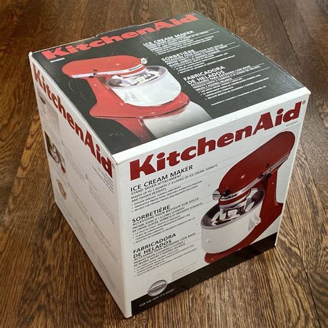 Kitchenaid Qt Ice Cream Maker Stand Mixer Attachment Kica Wh In Box Euc Ebay
