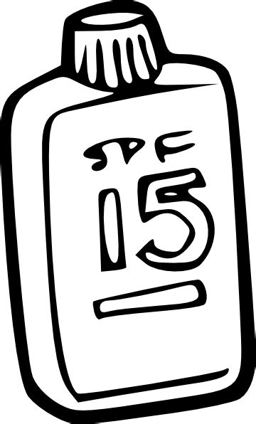 Sunscreen Outline Clip Art at Clker.com - vector clip art online