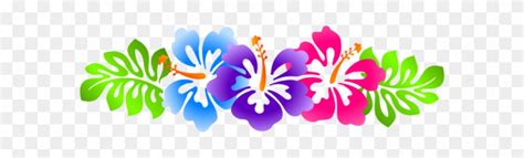 Download Luau Clip Art Borders Free Hibiscus Line Hawaiian Flower