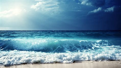 1920x1080 Sky Sea Waves Horizon 5k Laptop Full HD 1080P HD 4k Wallpapers, Images, Backgrounds ...