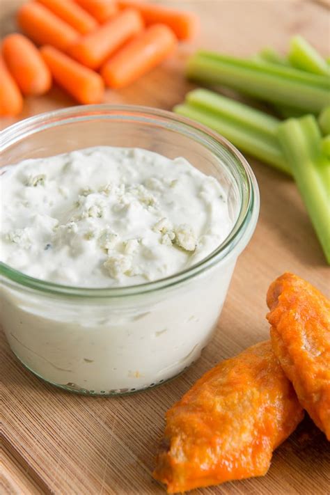 Add 2/3 cup of the dressing and toss well to coat. Blue Cheese Dip - Chicken Wing Dip - Fifteen Spatulas