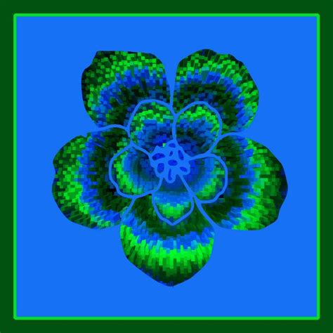 Blue And Green Floral Laura B Haw Art Celebrativity Digital Art