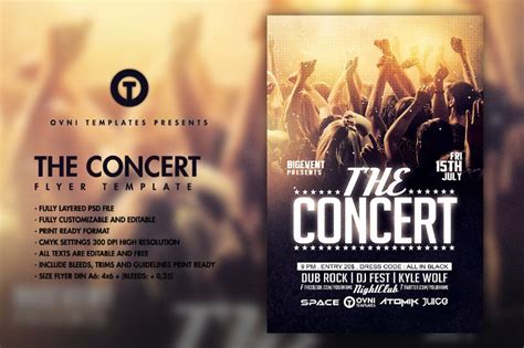 20 Band Flyer Template Psd For Event Concert And Live Music Graphic
