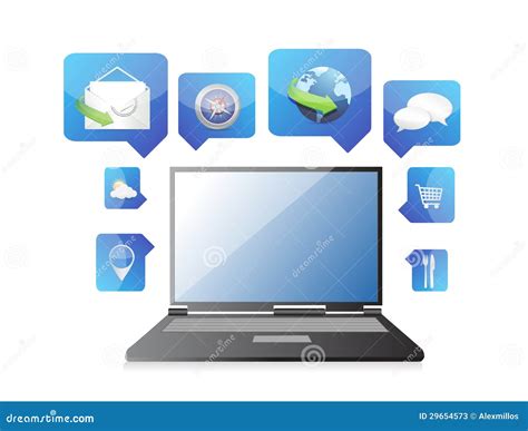 Laptop Application Icon Stock Illustration Illustration Of Application