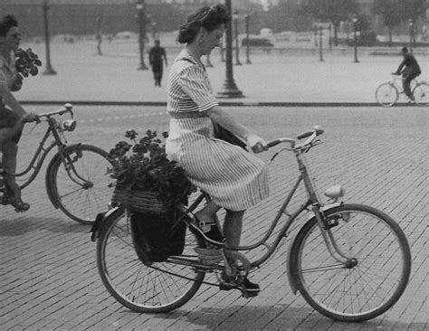 Woman Riding Her Bike Paris Real Life Vintage Pinterest Paris S And Vintage