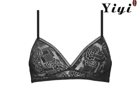 lace perspective sexy women′ s lingerie set black temptation fashion bra panty china underwear