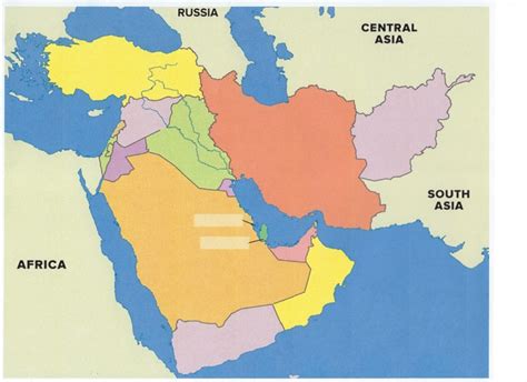 Physical Map Of Southwest Asia