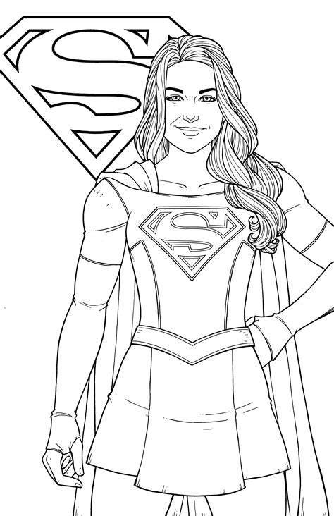 Supergirl Melissa Benoist By Jamiefayx On Deviantart Superhero Coloring Pages Adult Coloring