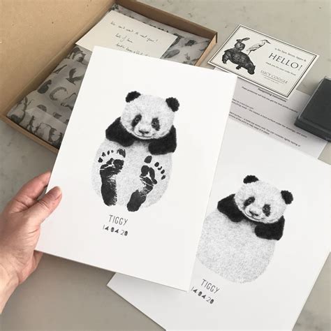 Personalised Baby Panda Footprint Kit — Lucy Coggle