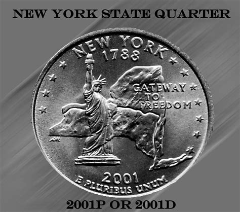 2001p Or 2001d New York State Quarter Brilliant Uncirculated State