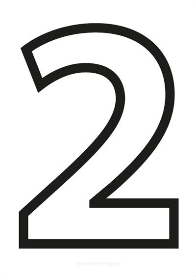 Printable Solid Black Number 2 Silhouette Printable Numbers Images