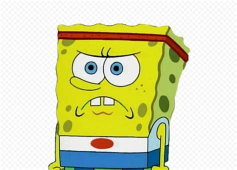 Hd Spongebob Playing Sport Looking Angry Characters Transparent Png