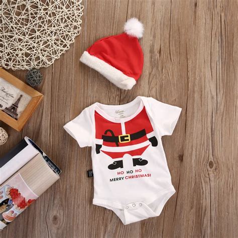 2016 New Arrival Baby Christmas Rompers Santa Claus Cosplay Jumpsuit