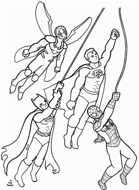 25 Superheroes Coloring Pages Color Info