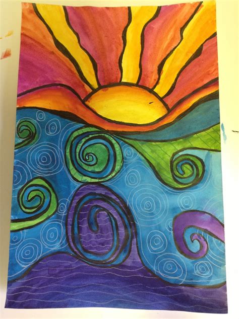 Color It Like You Mean It 4th Grade Abstract Sunsets