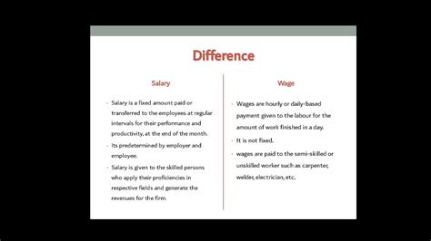 Difference Between Salaries And Wages Salariesvswages Human