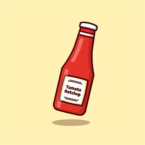 Tomato Sauce Ketchup Cartoon Vector Icon Illustration Vector Art At Vecteezy