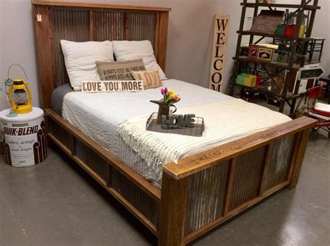 The Rustic Bed Reclaimed Barnwood And Corrugated Tin Also Available