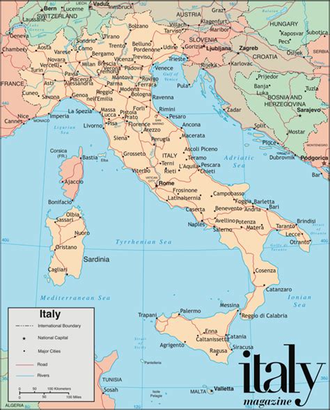 Simple Political Map Of Italy
