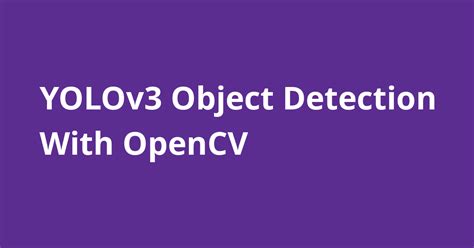 Yolov Object Detection With Opencv Open Source Agenda My Xxx Hot Girl