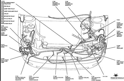 Diagram 1989 Ford Taurus Enginepartment Diagram Mydiagramonline