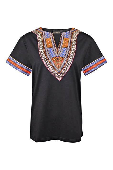 Dashiki Men Shirt African Dashiki Print Men T Shirt Black Etsy