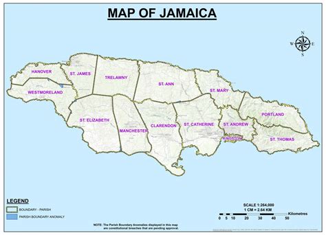 30 parishes of jamaica map online map around the world