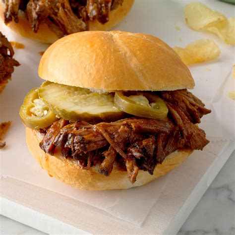 Slow Cooker Barbecued Beef Sandwiches Recipe How To Make It