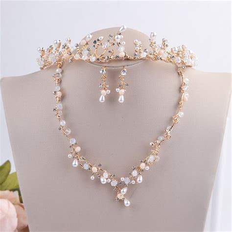 Buy Luxurious Pearl Vine Tiara Headband Necklace
