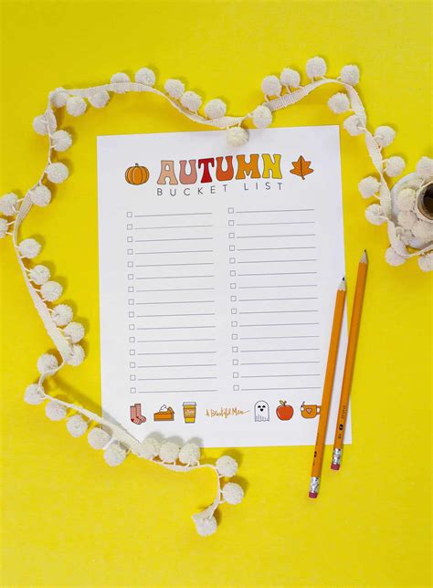 Bucket lists help you think about what you actually want out of your life. Autumn Bucket List - A Beautiful Mess