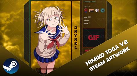 Himiko Toga V2 Animated Steam Artwork Speed Art Dryrel Youtube