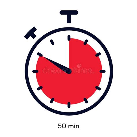10 Minutes Symbol Outline Styled Icon Editable Stroke And
