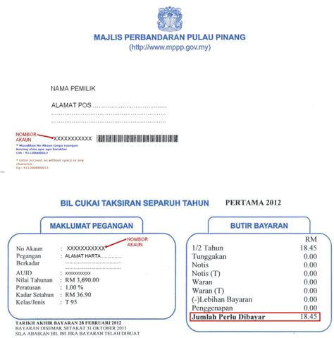 Sekiranya tidak juga dijelaskan dalam tempoh 3. Cukai Taksiran Pulau Pinang
