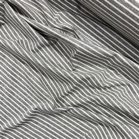 Cotton Spandex Striped Rib Silver Marle And White Fabric Box
