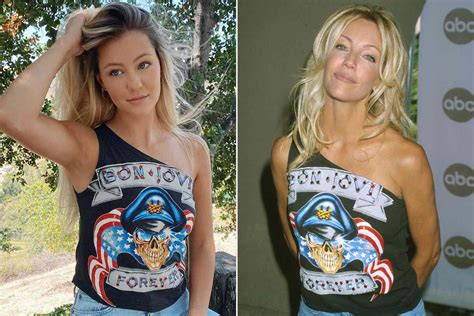 Heather Locklear S Daughter Ava Sambora Wears Her Old Bon Jovi Shirt
