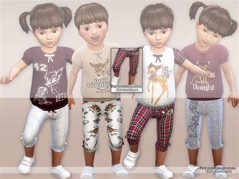 Bambi Pyjama Set For Toddlers By Pinkzombiecupcakes At Tsr Sims 4 Updates