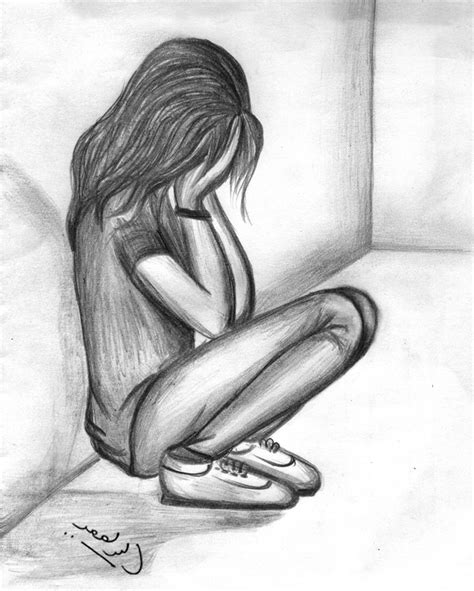 Easy Pencil Drawings Of Sadness